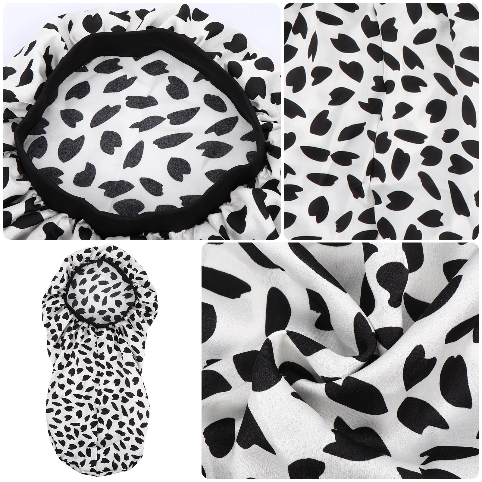 

Extra Long Satin Sleeping Cap High Elasticity Hair Protection Sleep Hat Women Wide Brimmed Bonnet Braids Loose