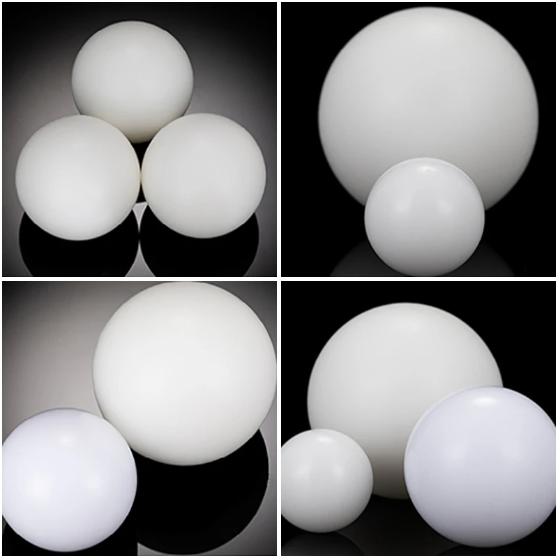 Boule de roulement en plastique POM solide de précision, perle roulante en plastique polyoxylanding, danse blanche, diamètre 2mm-100mm, 1 à 50.8 pièces