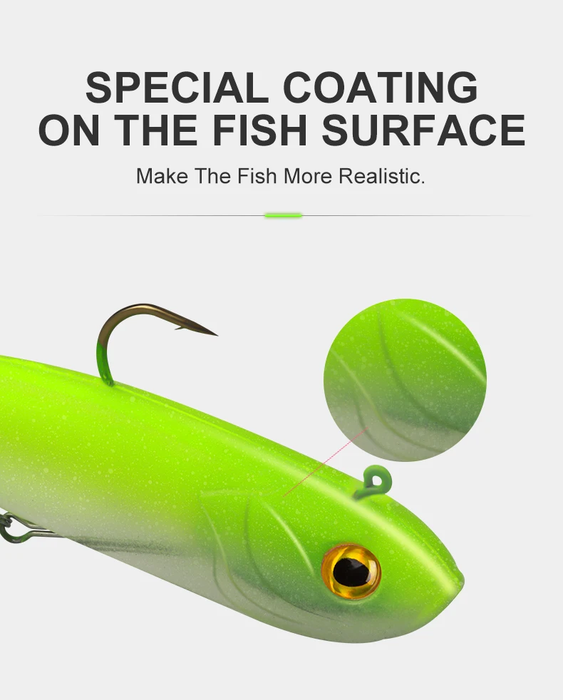 KINGDOM SPINATOR 150mm 47g Weicher Angelköder, Sinkender Swimbait, Spinner-Schwanz, Vibrationsköder für Barsch, Hecht und Raubfische – Detail 5