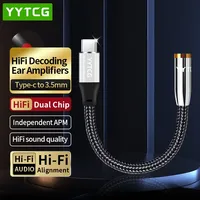 Type C to 3.5mm Earphone Jack Audio Adapter Converter 32Bit 384KHz HiFi DAC Digital Decoder AUX Converter For Xiaomi Samsung