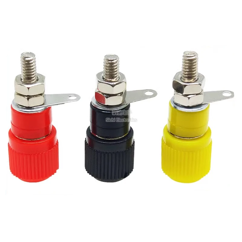 

5Pcs 4mm Banana Socket Professional Binding Post Nut Banana Plug Jack Connector Nickel Plated Small Medium