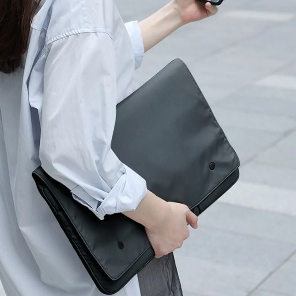Simple 14/15 Inch Laptop Sleeve Waterproof Shockproof Laptop Inner Bag with Flip Cover Multi-compartment Laptop Case Ourtdoor
