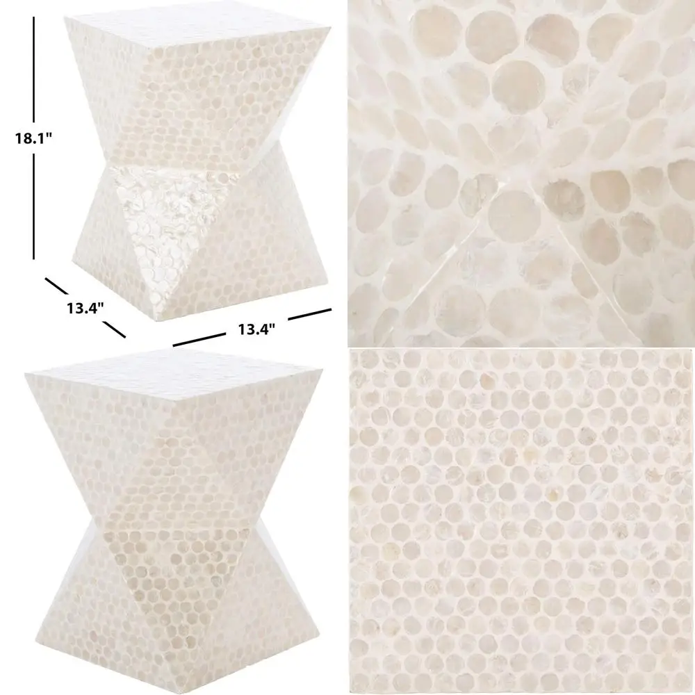 

White Accent Table, Fully Assembled, Milan Style