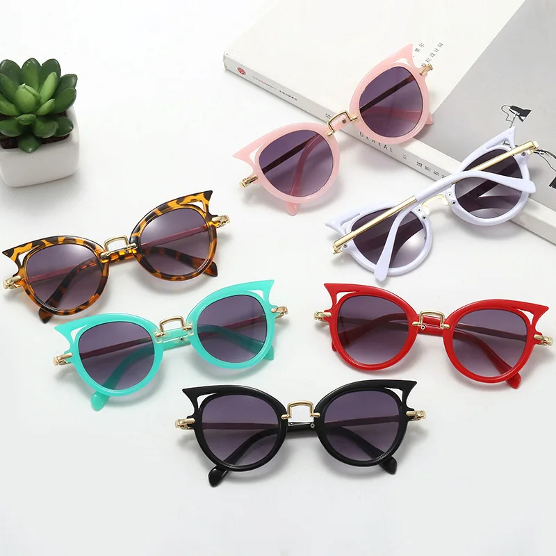 Fashion Male And Female Baby Cat Eye Sunglasses UV Resistant Children's Sun Glasses Children Travel And Leisure Sunglasses
