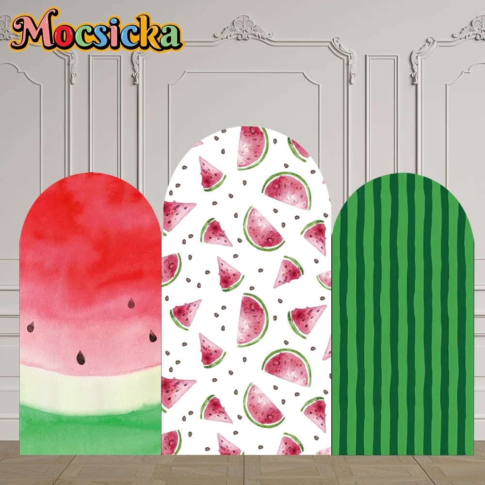 

Mocsicka Custom Arch Cover Photo Backdrop Personalized Watermelon Photography Background Custom Birthday Party Background props