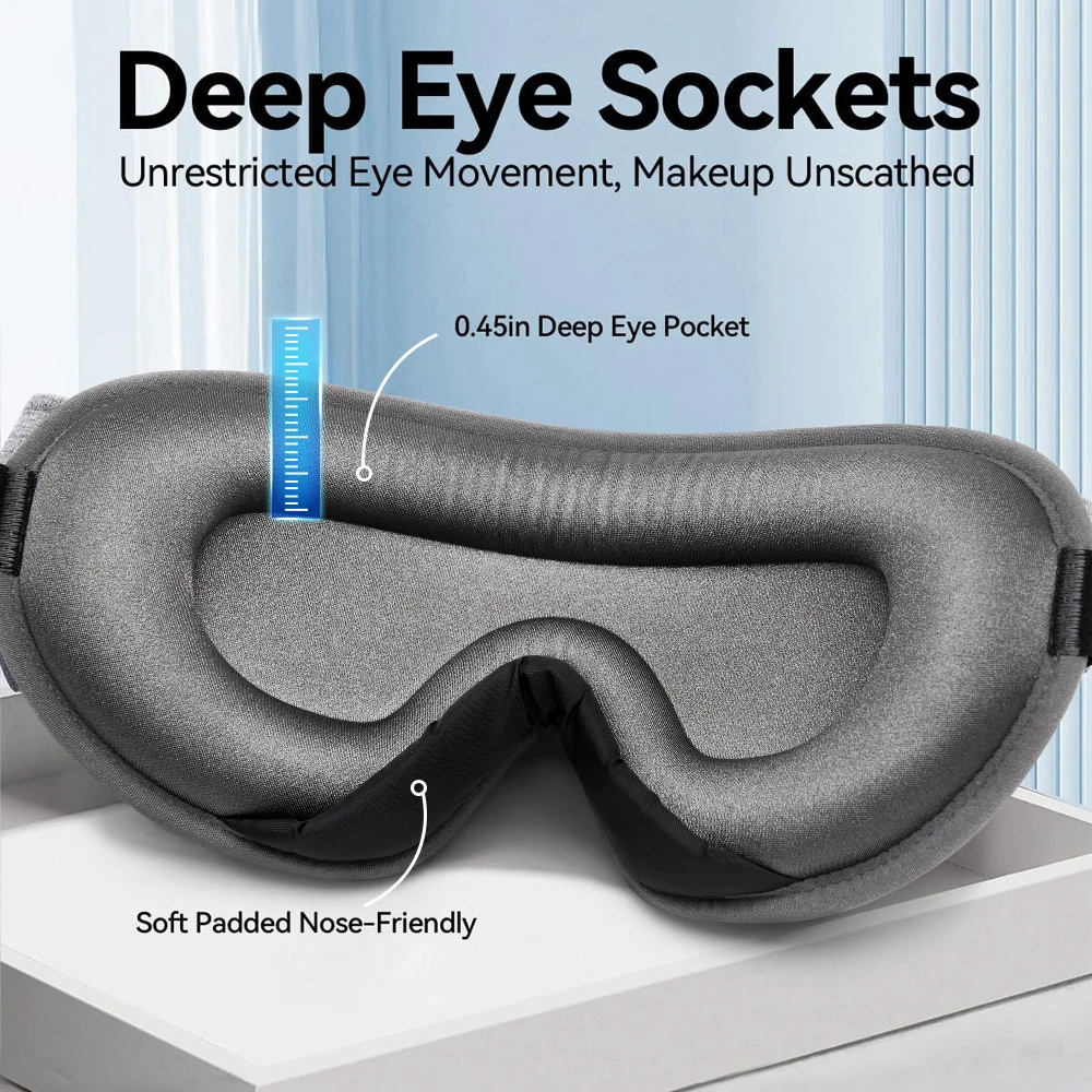 Maschera per gli occhi morbida 3D per dormire Eyeshade Block Out Light Sleep Aid Eyepatch copertura per gli occhi traspirante Blindfold Travel Relax