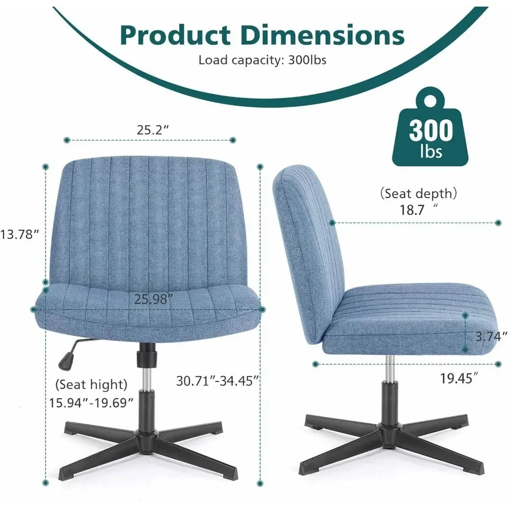 Wheelless and armless office chair wide seat cross chair adjustable height sponge filled cushion and backrest no slip bottomLMYX