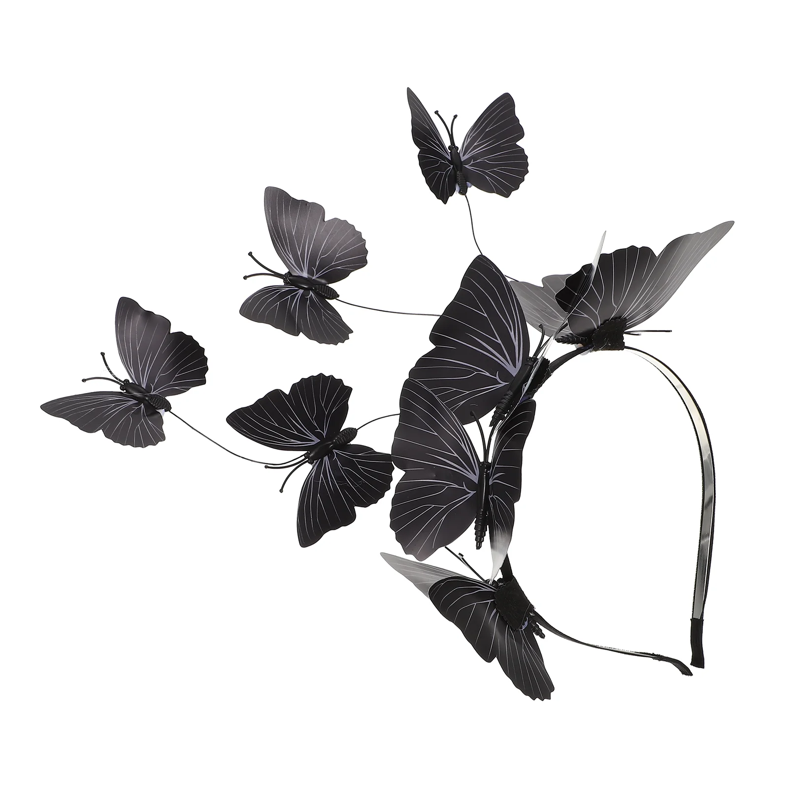 

3D Butterfly Headband Costume Headpiece Goth Accessories Hat Party Supplies Plastic for Butterflies Headbands Women's