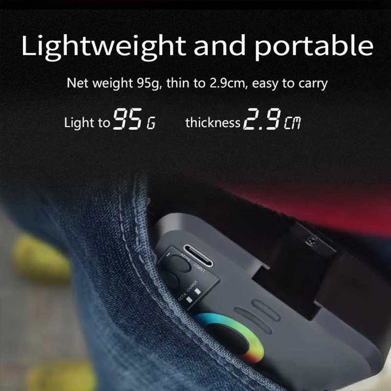 Portable Mini RGB Video Light Photography 6500K LED Fill Lamp Dimmable Hot Shoe Mount Adapter For Canon/Nikon/Sony DSLR Camera view 5
