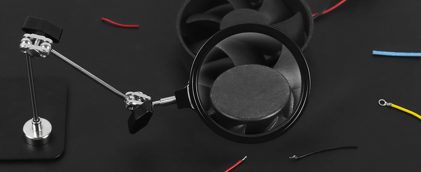 NEWACALOX 7-fache Vergrößerungslinse, 65 mm, Schweißlupe, faltbar, flexibler Arm, magnetische Klemme, Löt- und Reparaturwerkzeug – Detail 14