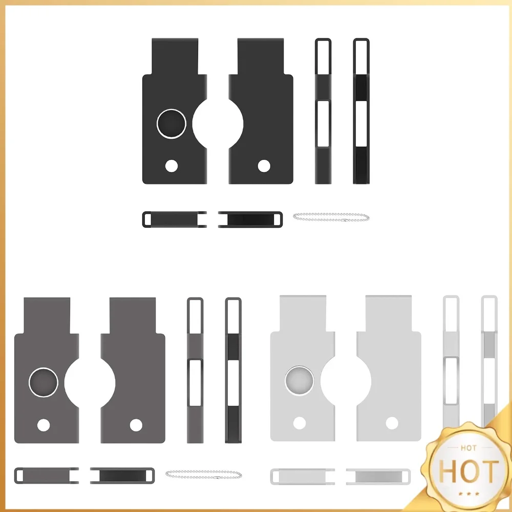 for YubiKey 5C NFC Metal Case Hard Protective Shell Cover Keychain Holder Compact Lightweight Carry Case Silver