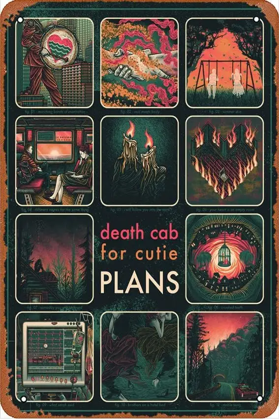 Letrero Metálico Retro de Death Cab For Cutie, Decoración de Pared para Hogar, Calle, Puerta, Bares, Club, Restaurantes, Cafés