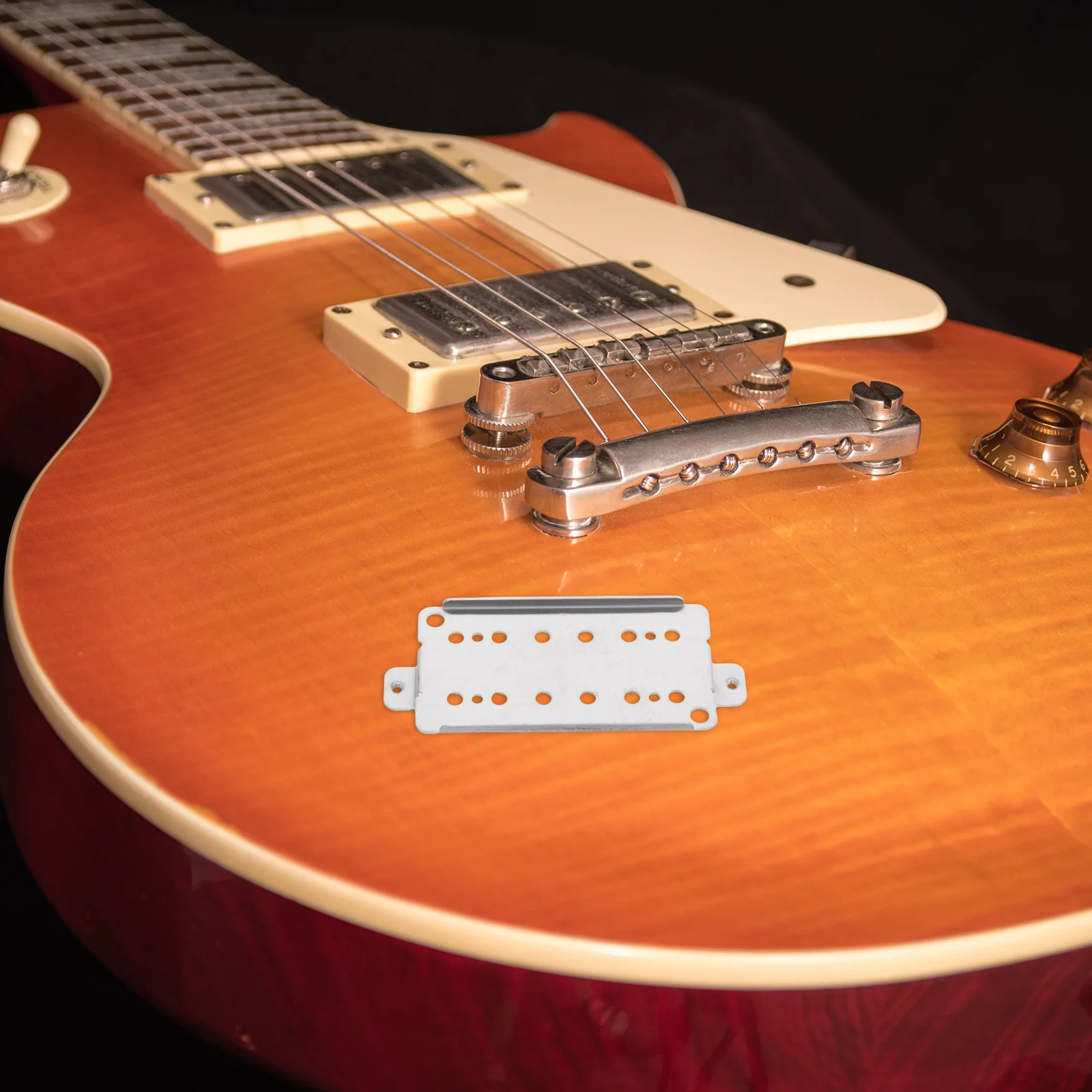 الغيتار الكهربائي هامبوكر لاقط قاعدة لوحة 50 مللي متر تباعد النيكل الفضة مزدوجة لفائف لاقط تصاعد لوحة الغيتار الملحقات