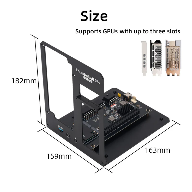 L19 Laptop External Graphics CardThunderbolt GPU Dock Thunderbolt 3/4 Graphics Card Expansion