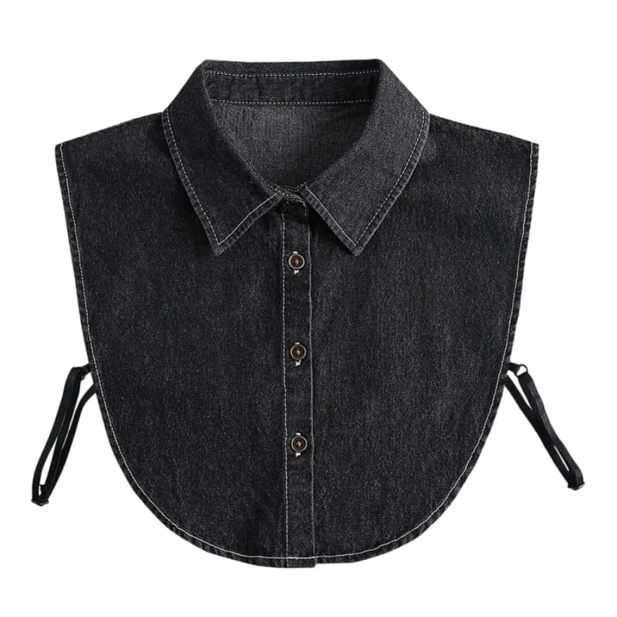 

IMIKEYA Detachable Dickey Collar, Fake Shirt Insert, False Collar Blouse Extender for Women Men, Adjustable Half Shirt for Swea
