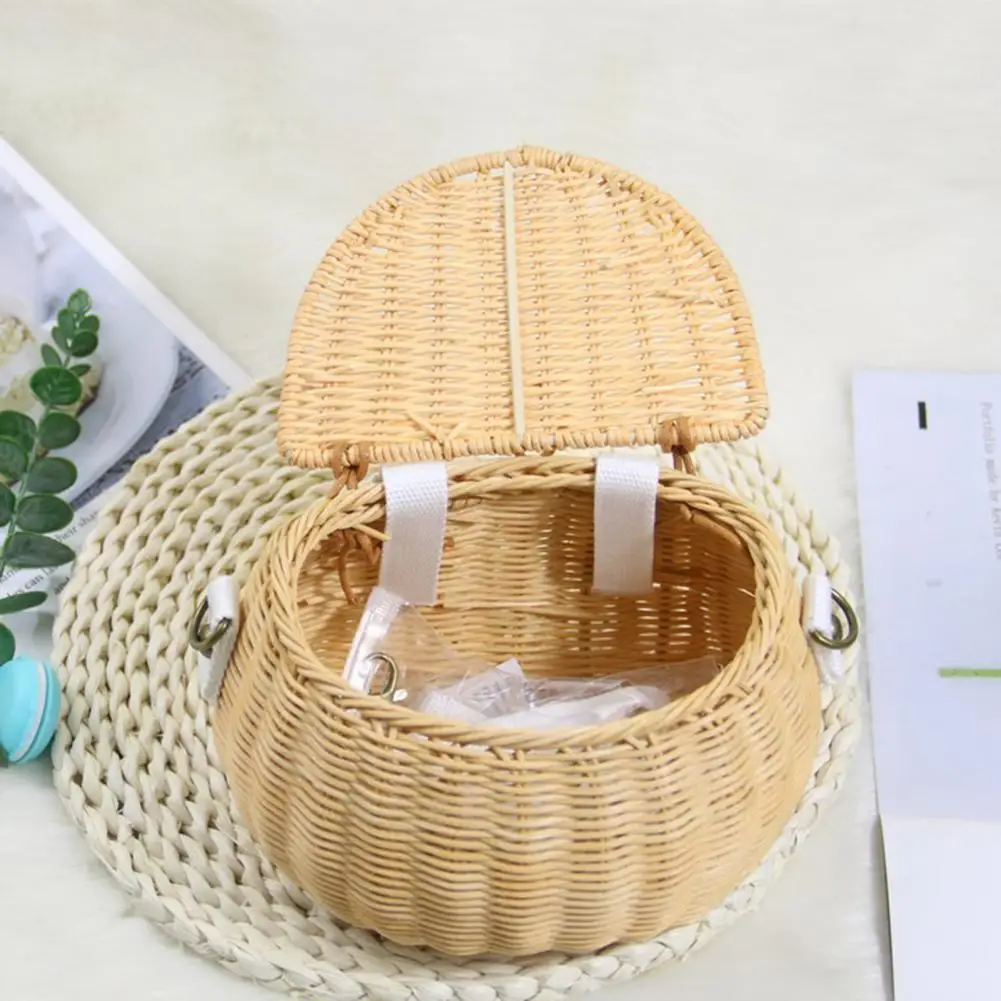 QuestionRotin Delicate Back Basket for Kids, Solid, Document Back, Natural Style, Exquis Bag