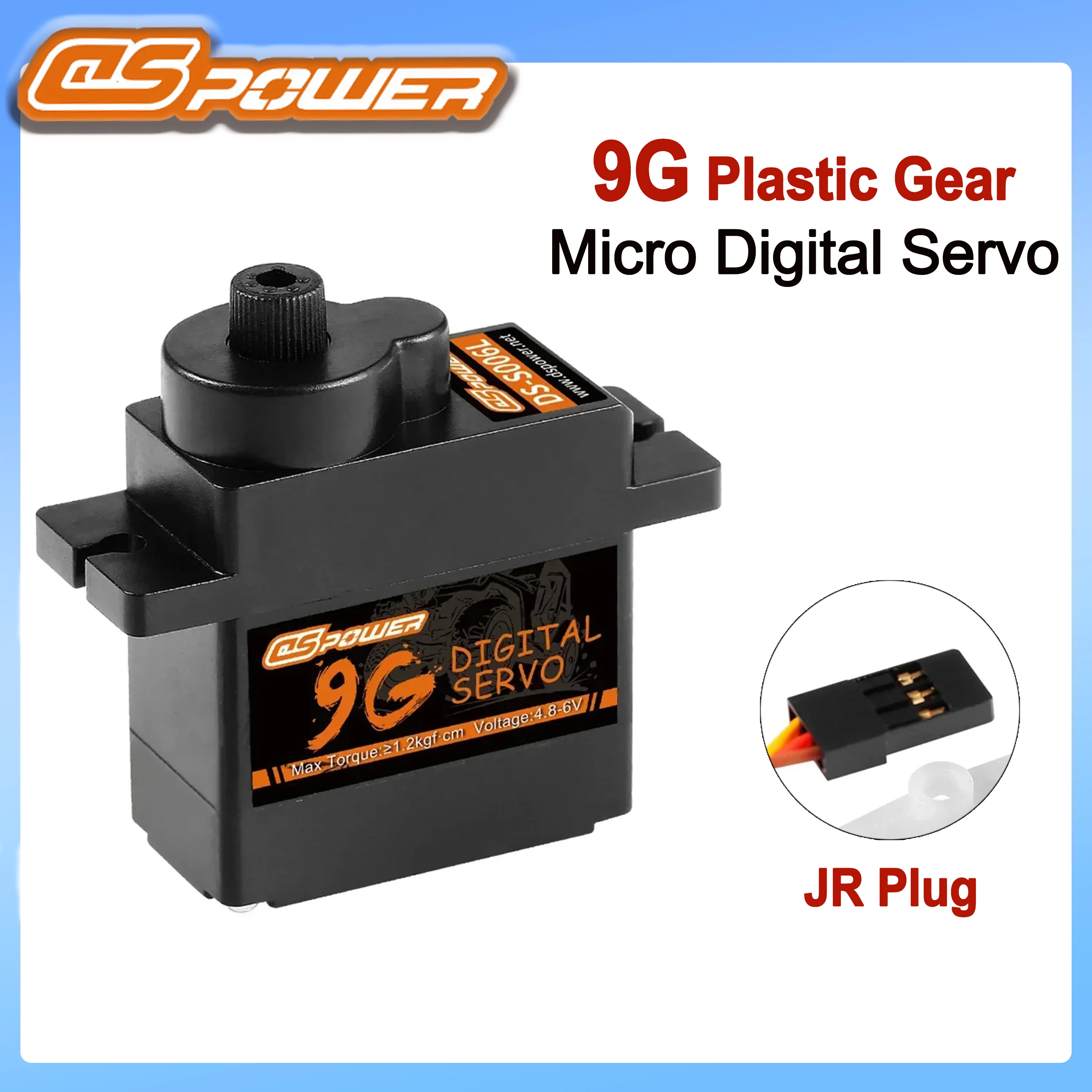 DSPOWER 9G Plastica Gear JR Spina Digitale Mini Micro Servo per RC Drone Aereo Elicottero Ad Ala Fissa Samll Drift Car Toy Robot