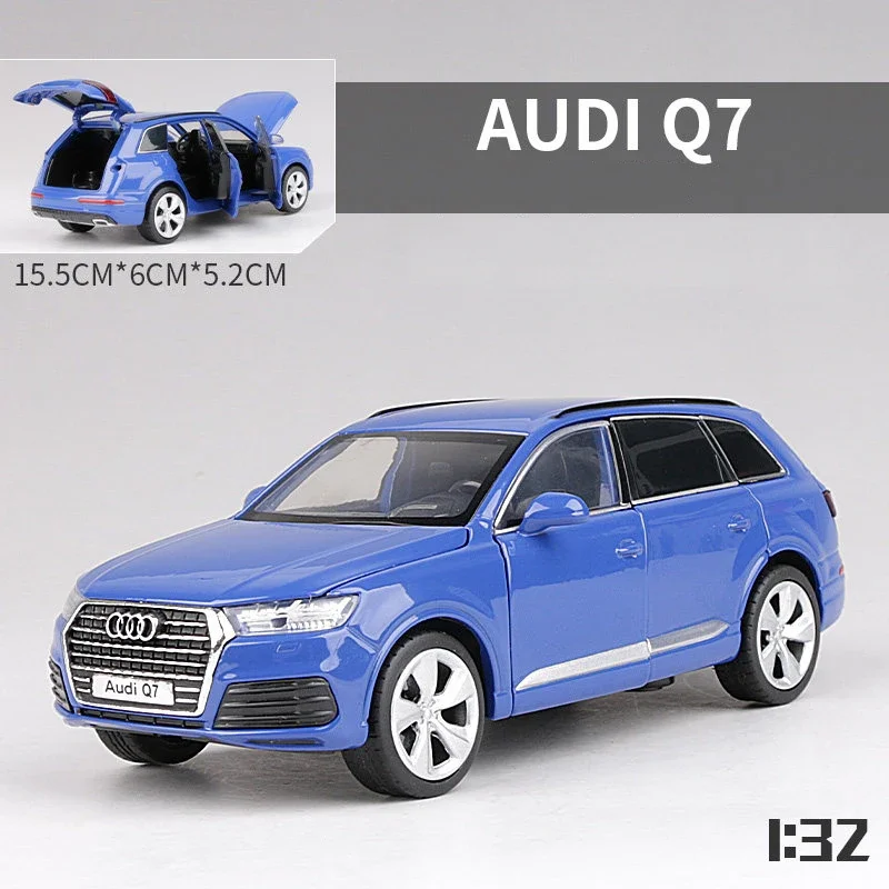 

Масштаб 1:32, Audi Q7 Sport SUV, модель автомобиля из сплава с откатным звуком, свет, коллекция подарков для детей, литая под давлением игрушечная модель, миниатюрный мод