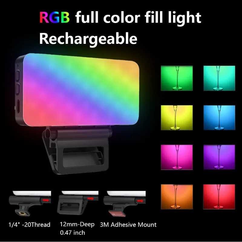 Filling light Photography Live Clip Light Portable Adjustable LED Mini Pocket Light Charging