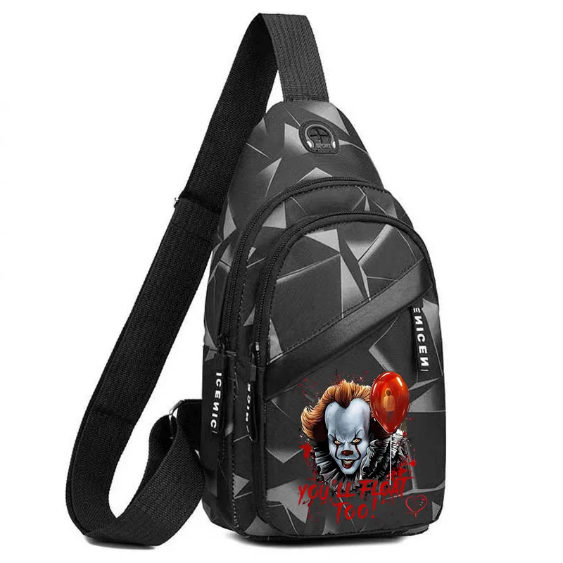 Stephen King 'S It Horrorfilm Borstpakket Heren Crossbody Tas Outdoor Casual Tas Rugzak Trend Schouder Heren Tassen Rugzak Trend