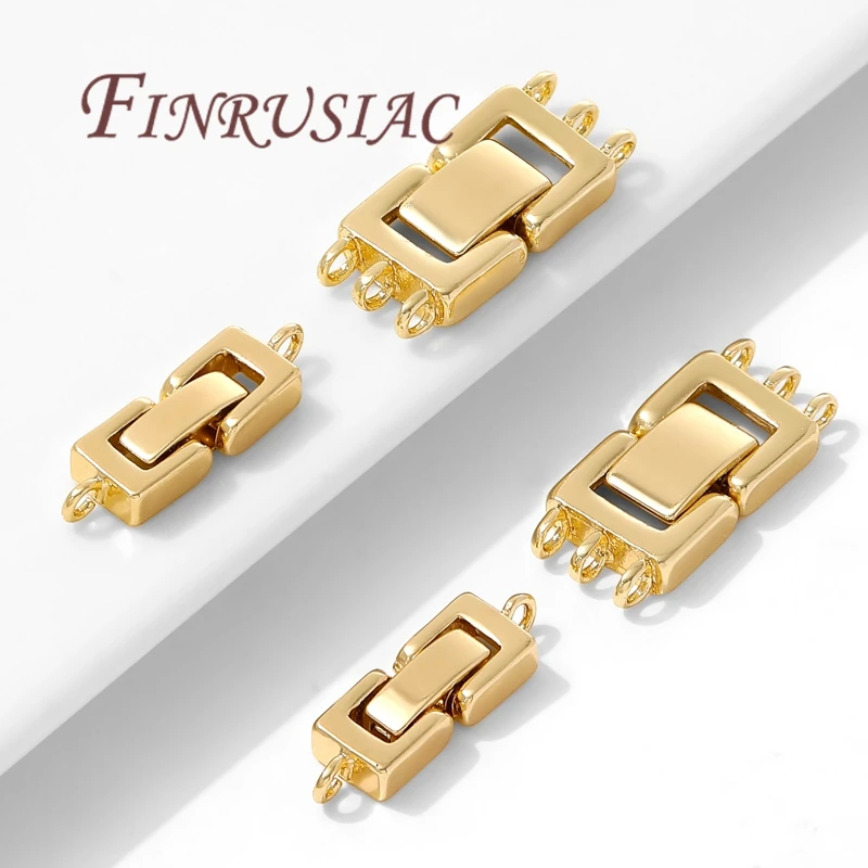 18K vergoldete 1/3-reihige Perlenverschlüsse für Schmuck, modische Halsketten, Armbänder, Verschlüsse, Beschläge, Verbinder, Zubehör, DIY-Ergebnisse – Detail 15