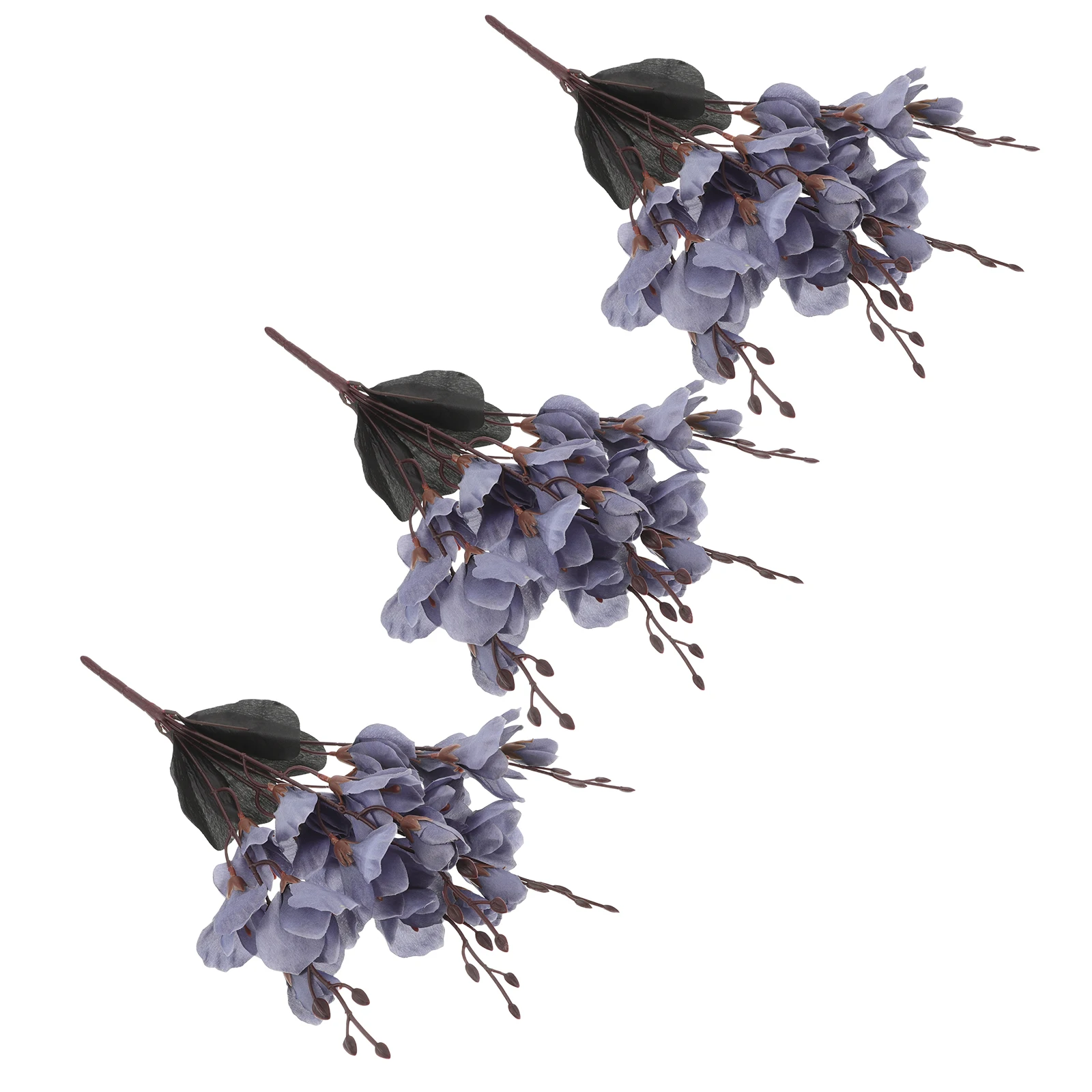 

3pcs Artificial Faux Realistic 5 Branches 20 Heads Office Lightweight Spring Fake Flower