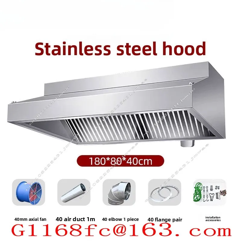 Stainless Steel Exhaust Hood for Commercial Restaurant Kitchen, Earthen Stove, and High Air Volume Cover