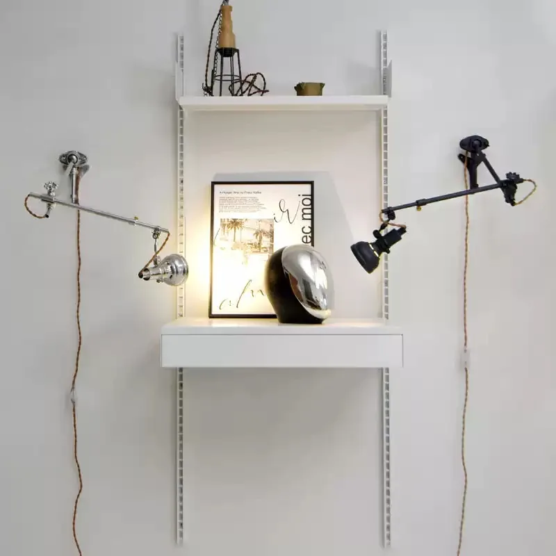 Everbright Store Industrial Wind Telescopic Rocker Arm Folding Bedside Wall Lamp Reading Lamp Bedroom Retro Work Lamp