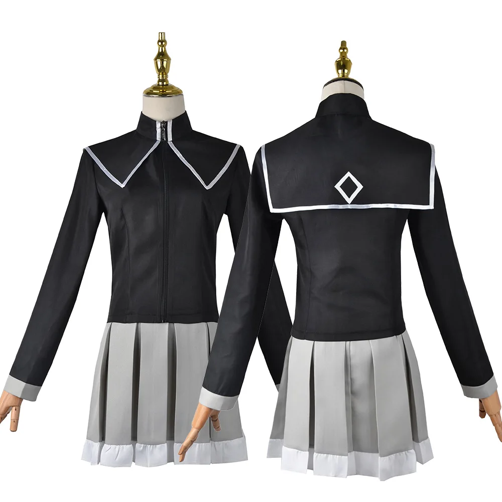 Anime Puella Magi Madoka Magica Cosplay Akemi Homura Cosplay Costume Short Skirt Jk Uniform with Bowknots Wig Halloween Party