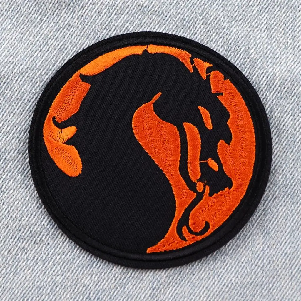 Straßen spiele Cartoon Patch Drachen gestickte Patches für Kleidung DIY Eisen auf Patches für Kleidung Patch Aufkleber