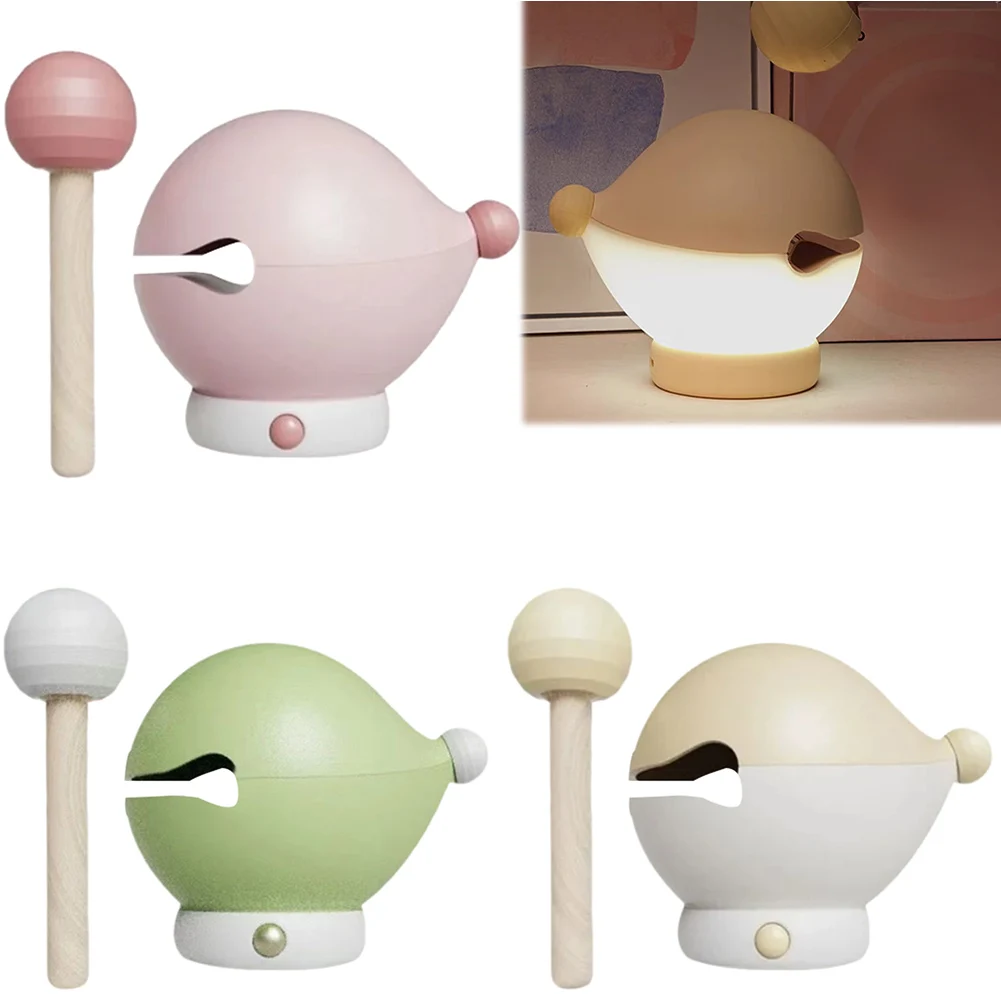 Peixe de madeira LED Night Light, Controle de toque, Luz criativa de cabeceira, PVC peixe orando luz para o quarto