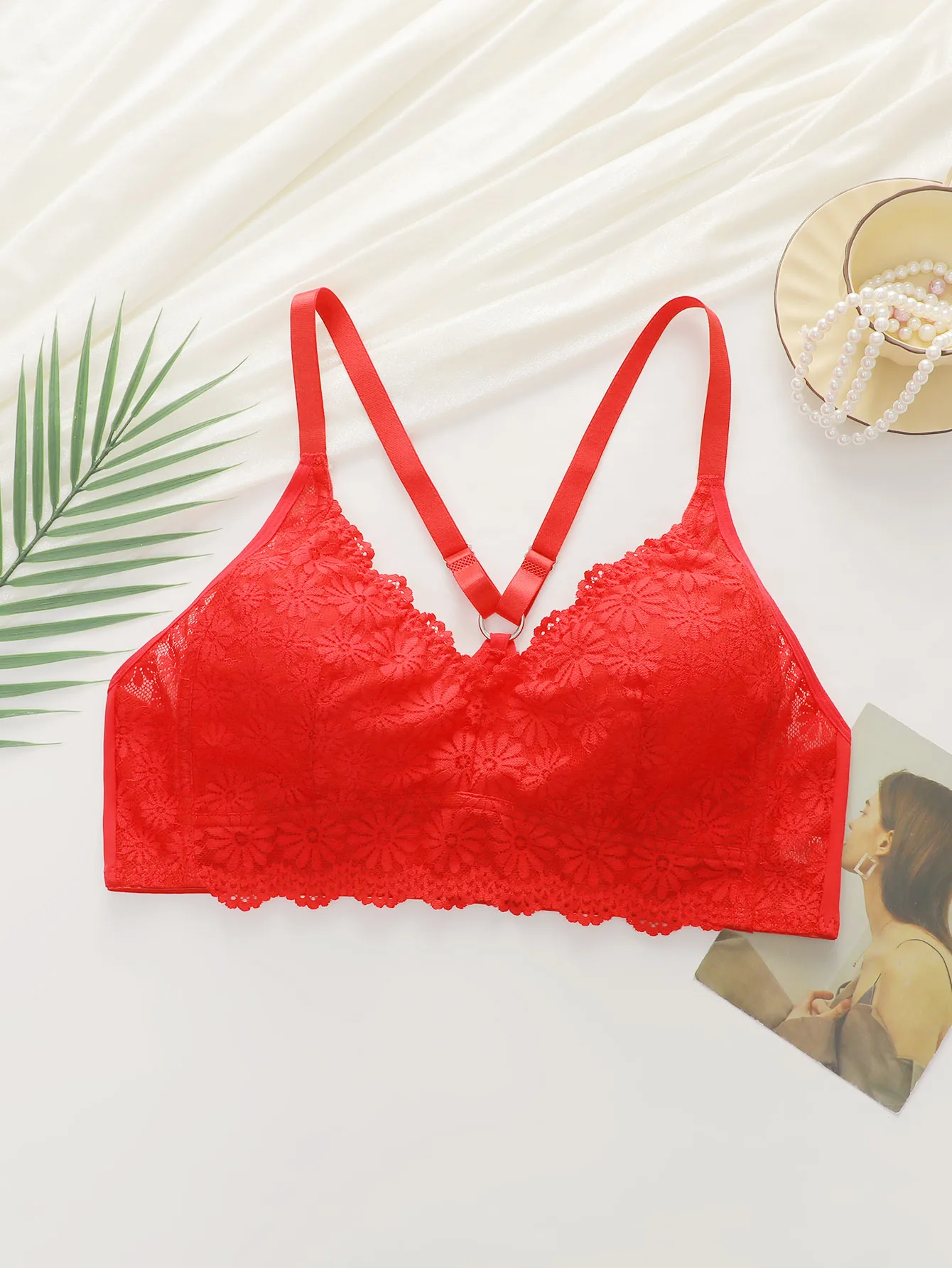 Women's Lace Bra Without Steel Ring Bra Beautiful Back Sexy Sleepwear Bra Comfortable And Breathable Tube Bra