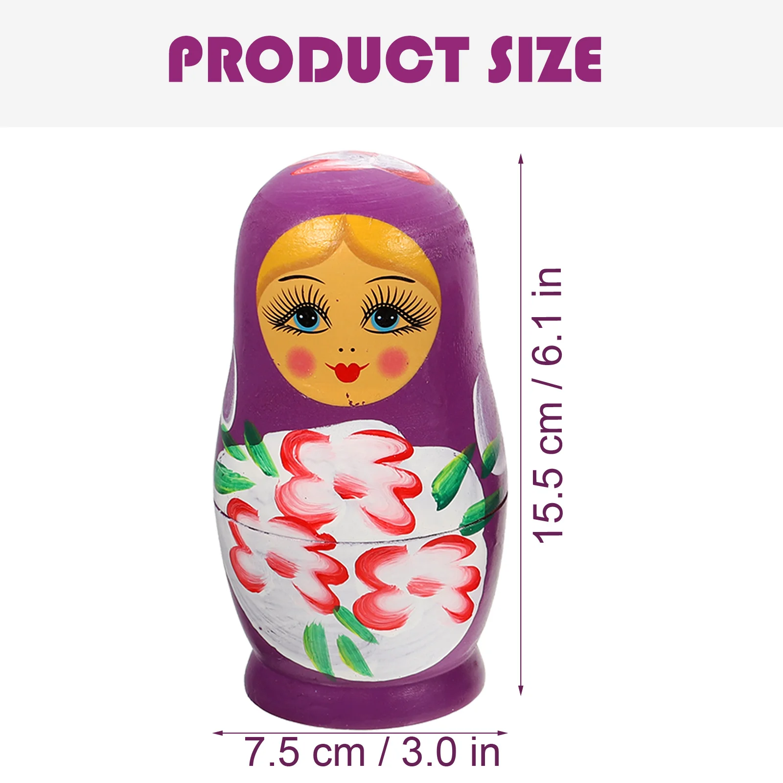 7-laags Matryoshka Russische poppen voor kinderen Kids Ornament Craft Kit Baby handgemaakt nestbaar houten speelgoed