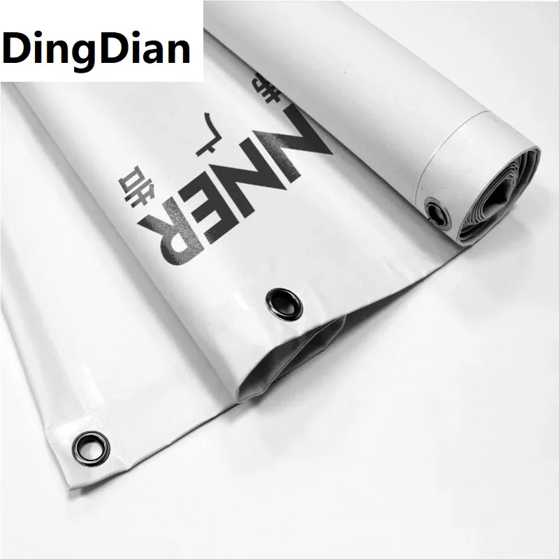 DingDian DIY LOGO Advertising Customization Banner Outdoor Spray Cloth Signboard Background Print Pvc Viny Waterproof Sunscreen