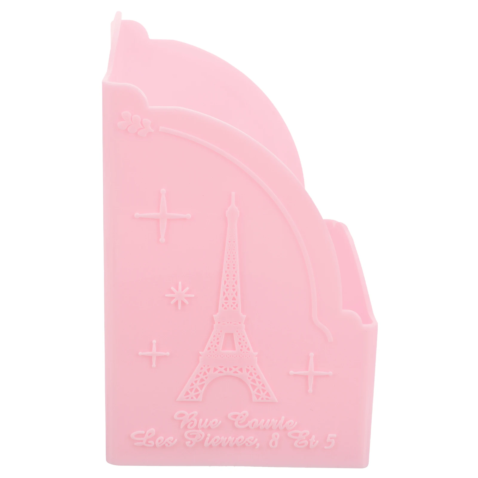 

Nail Pen Holder Pink Storage Box for Desk Large Capacity Compartment Design Practical Pen Pencil Makeup Brush Holder Office Desk