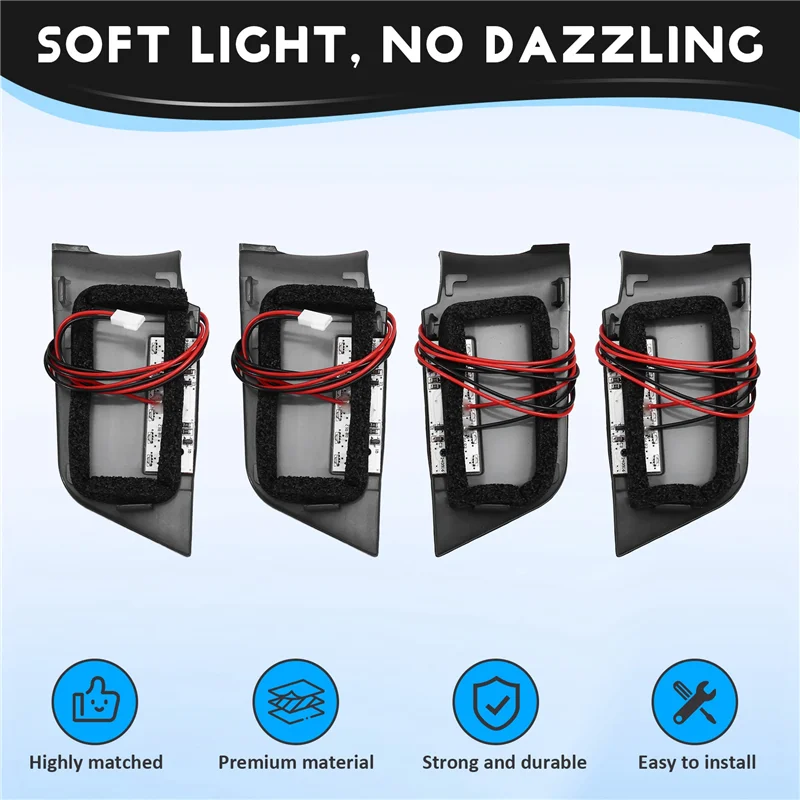 

ABQB-LED автомобильный внутренний окружающий свет, внутренний окружающий свет для Toyota RAV4, 7-цветная ручка, дверная чаша, лампа