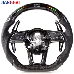 Forged Carbon Fiber Steering Wheel For Audi S3 S4 S5 RS3 RS4 RS5 A3 A5 A4 Racing Steering Wheel 2016-2020 Car Accessories