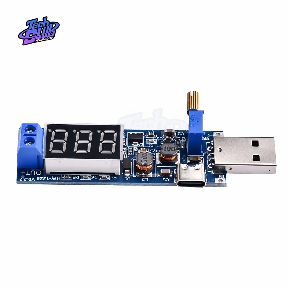 DC 1.2V-24V Type-C /USB DC-DC 5V to 3.5V / 12V  Step UP Down Module Adjustable Boost Buck Converter Power Supply Accessories