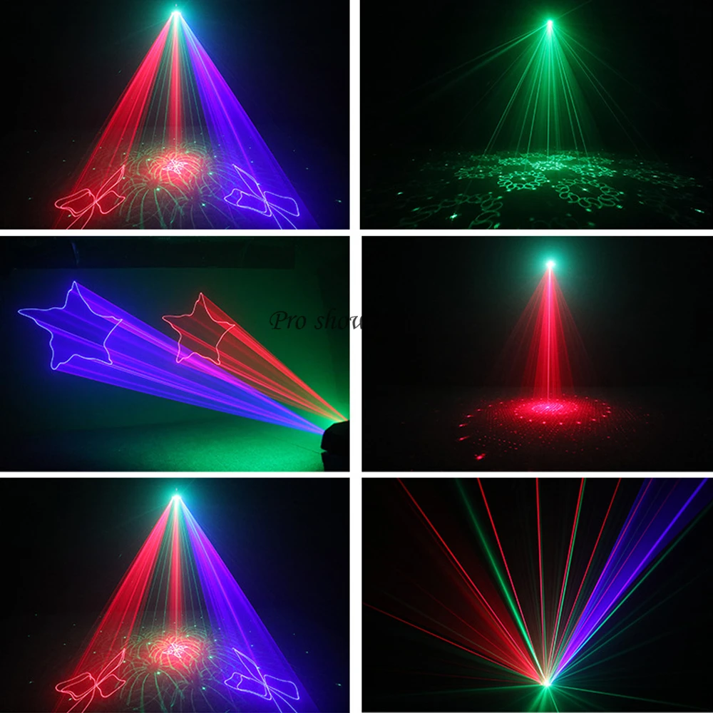 Imagem -06 - Palco Projetor de Luz Laser Dmx Lazer Beam Iluminação Scanner Controle Remoto Padrão Led Strobe dj Disco Party 18w