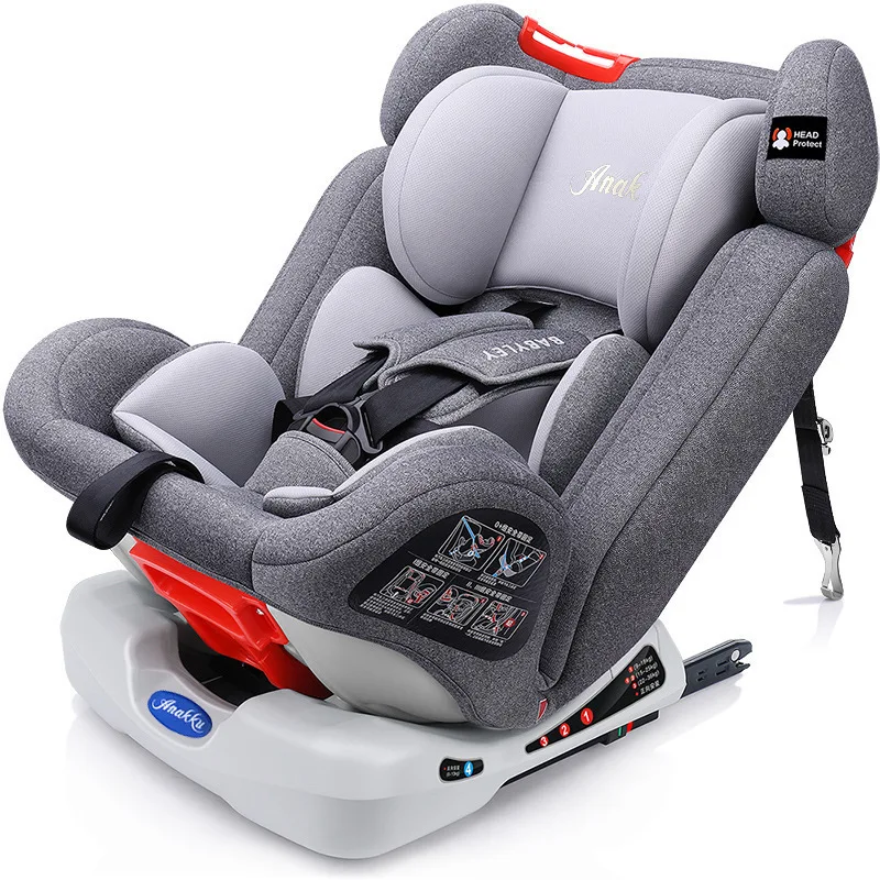 Car Child Safety Seats For 0-12 Years Old Baby ISOFIX Hard Interface Kids Safety Chair Can Sit And Lie Adjustable 165 Degree