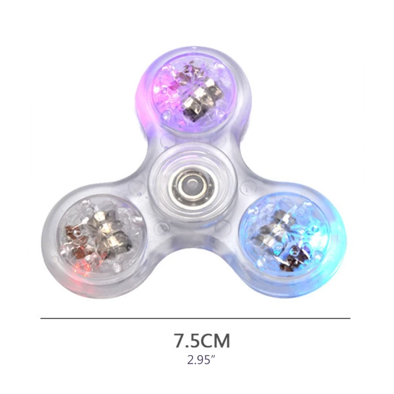 New LED Sensory Fidget Hand Spinner Flashing Glowing Spinner Interactive Fingertip Toy for Men Women Autism ADD Stress Release