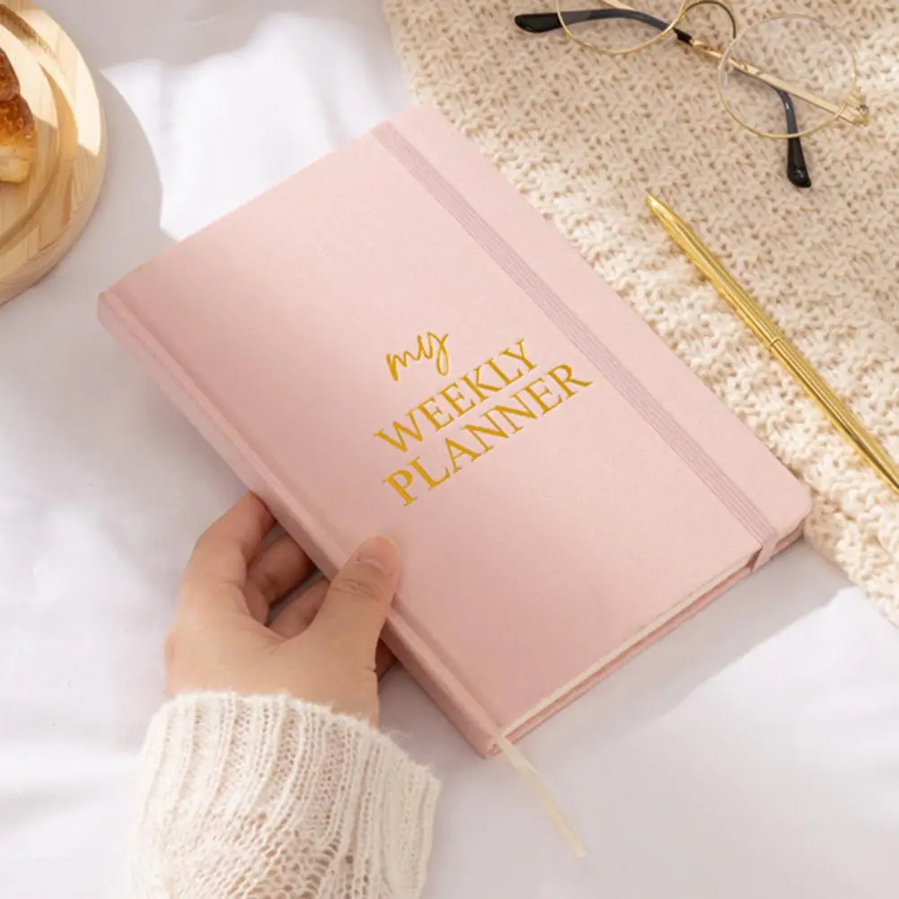 مخطط أسبوعي 2025 مع فتحات زمنية يومية، كتاب موعد شهري/أسبوعي، منظم دائري عام، مخطط غطاء مخملي