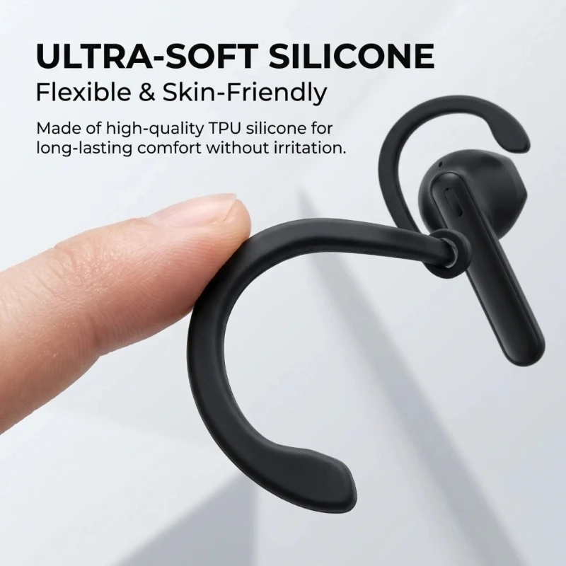  2Pieces Durability Silicone Ear Hooks for Bluetooth-Compatible Earbud High Elasticity Not Easy Deform for Sports