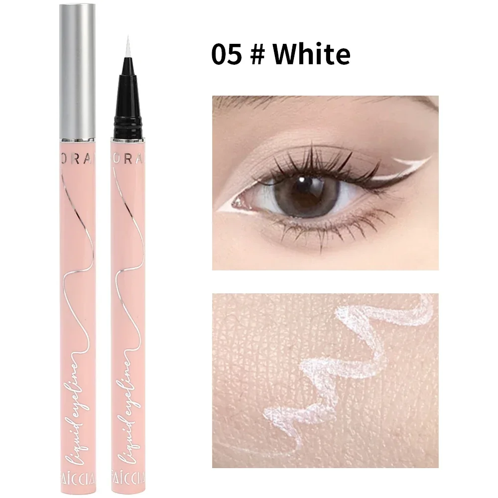 Eyeliner liquido ultrasottile impermeabile Trucco coreano per le donne Eyeliner liscio ad asciugatura rapida Cosmetici con penna per ciglia