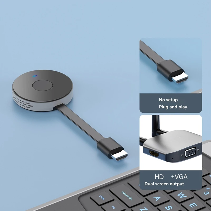 Penerima Pemancar Video Kompatibel Nirkabel Kit G6W Adaptor Extender HD Dongle TV 1080P untuk Proyektor Monitor