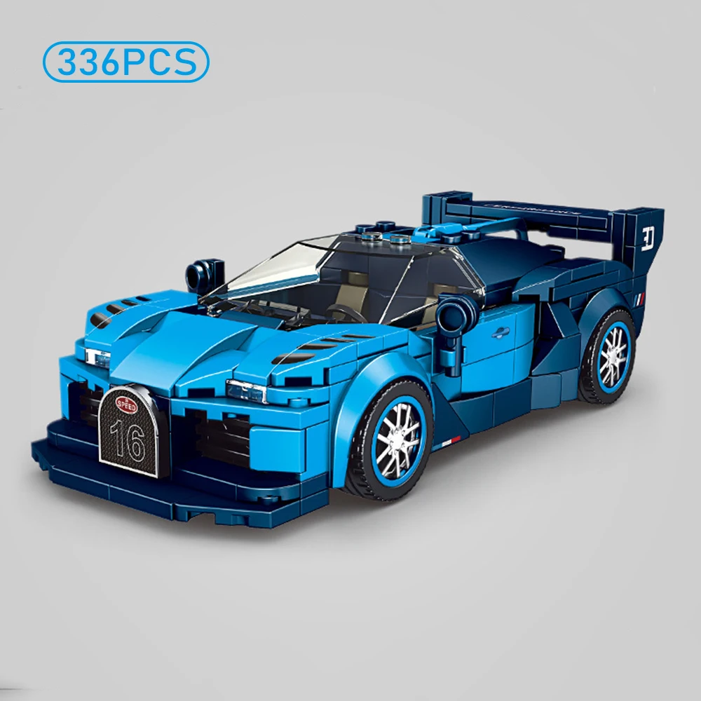 City Racing Sports Car Building Blocks Assembly Model Educational Puzzle Toy for Boys Kids Vehicle Collection Display Gift