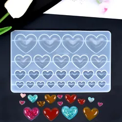 SNASAN Love Heart Silicone Mold Different Size Pendants Casing moulds Handmade DIY Tool