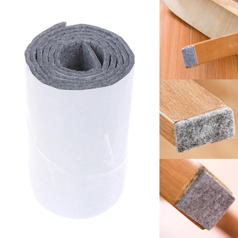 1Roll 100Cm Anti-Slip Voelde Meubels Been Pad Zelfklevende Mat Floor Protector Slijtvaste tafel Sofa Been Pads Stoel Fittings