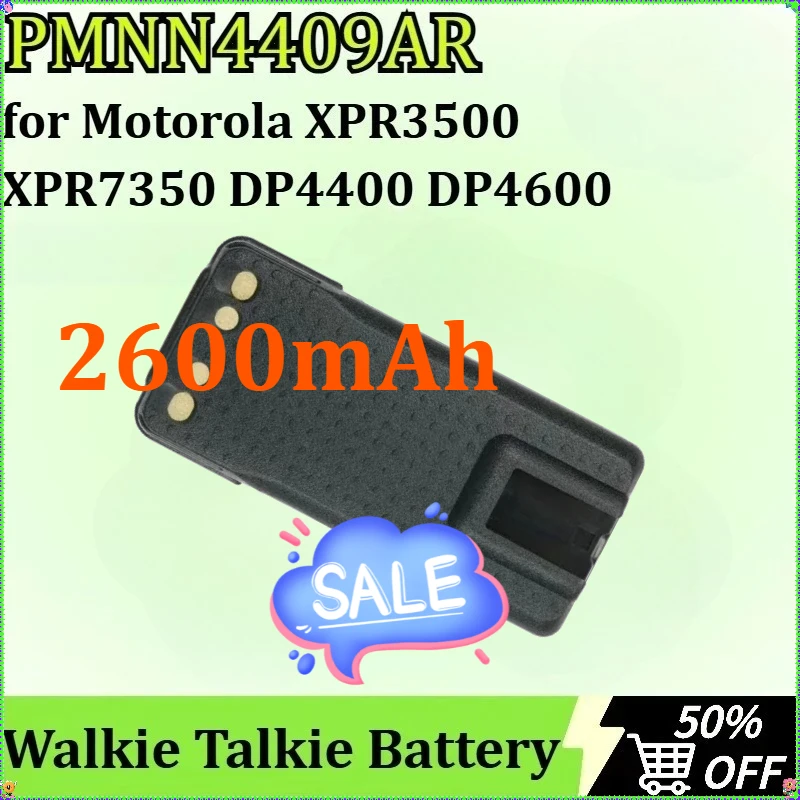 

Walkie Talkie Battery for Motorola XPR3500 XPR7350 DP4400 DP4600 P6600i XIR P6620 DP2400E 2600mAh PMNN4409AR Li-Ion Type-C