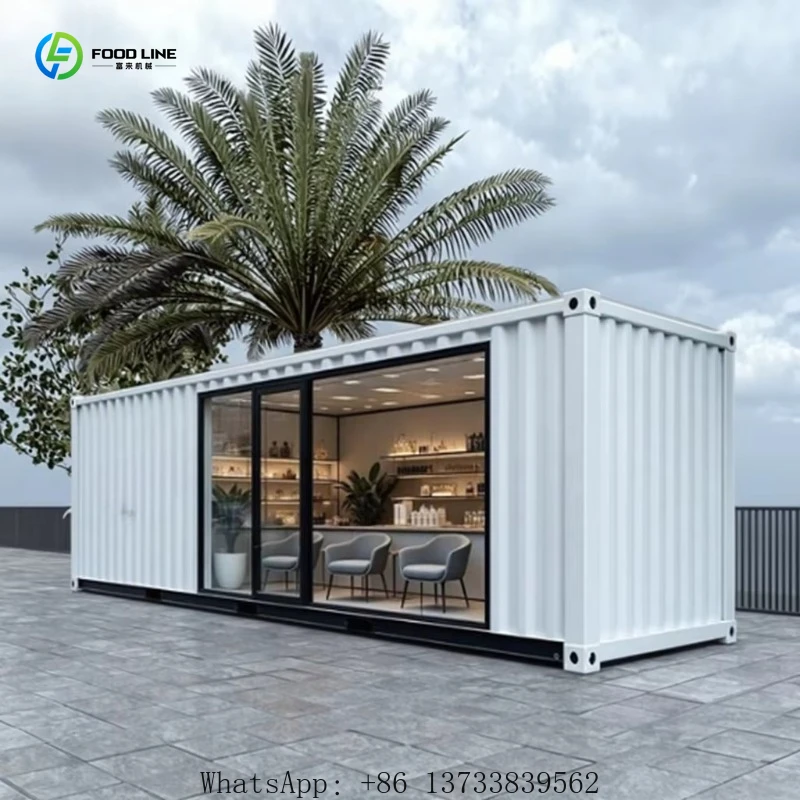 Customized Outdoor Kitchen Custom Color and Size Flat Prefabricated Mobile Store Portable Outdoor Transport Container